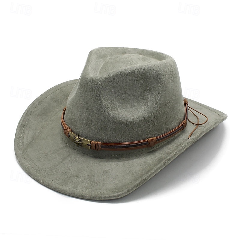 Men's Kentucky Derby Hat Sun Hat Cowboy Hat Fedora Trilby Hat Black Red Polyester Vintage Style Fashion 18th Century State of Texas Daily Theme Party Solid / Plain Color Sunscreen Cosplay 2025 - $18.99 –P9