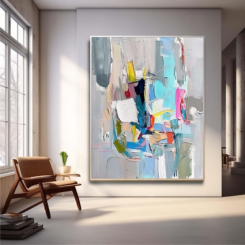 abstrakte Malerei handgemachte moderne bunte Pattle Knife Ölgemälde handgemalte Wandkunst abstrakte Gemälde auf Leinwand Acryl Meer Ölgemälde Wandkunst Ozean Fine Art Ölgemälde für Schlafzimmer Kunst 2025 - $108.99 –P2