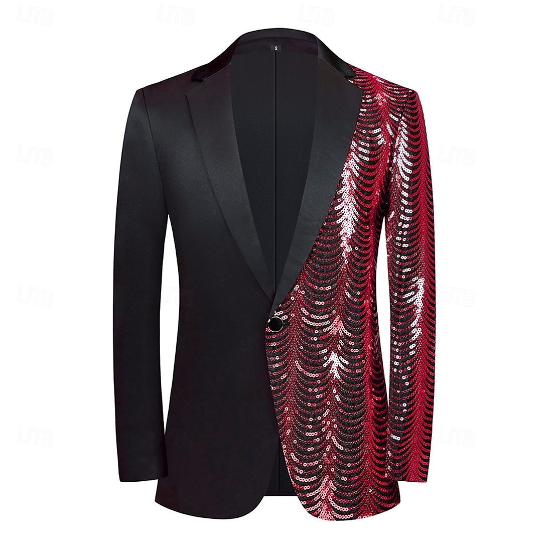 Men's Blazer Jacket Tuxedo Party Sparkle Striped Blazer Red Blue Gold Standard Fit Single Breasted One-button 2025 - $82.99 –P6