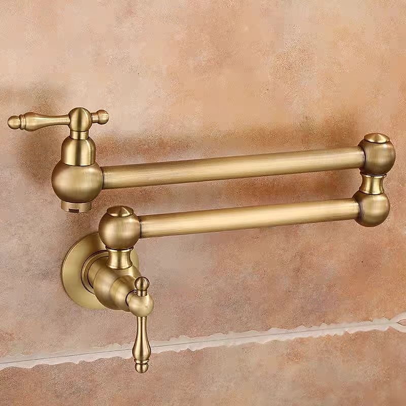 kjøkkenkran, kjøkkenkran, veggmontert grytefyll, sammenleggbar kjøkkenkran i messing 2025 - $170.99 –P10