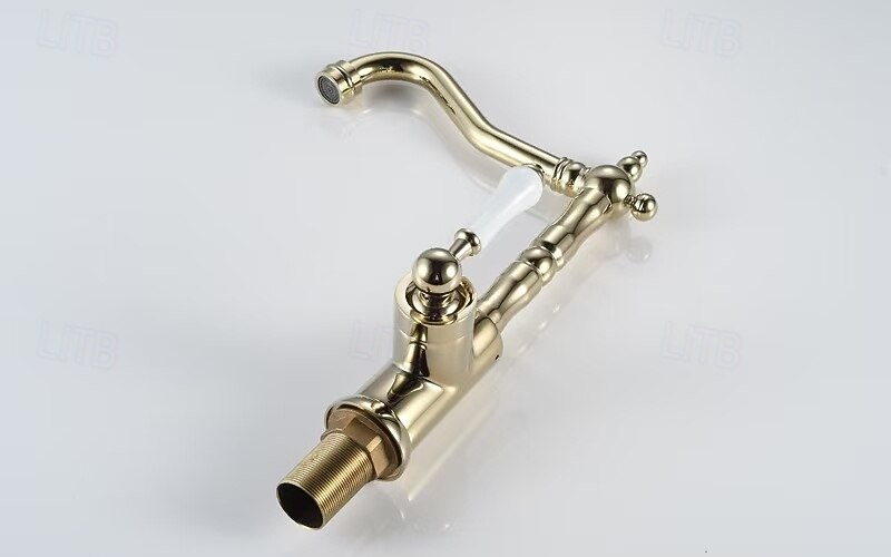 konyhai csaptelep 360 forgó antik mosogató csaptelep csaptelep divat arany mosogató csap réz hideg-meleg mosdócsap 2026 - $155.99 –P5