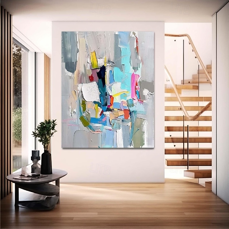 abstrakte Malerei handgemachte moderne bunte Pattle Knife Ölgemälde handgemalte Wandkunst abstrakte Gemälde auf Leinwand Acryl Meer Ölgemälde Wandkunst Ozean Fine Art Ölgemälde für Schlafzimmer Kunst 2025 - $108.99 –P10