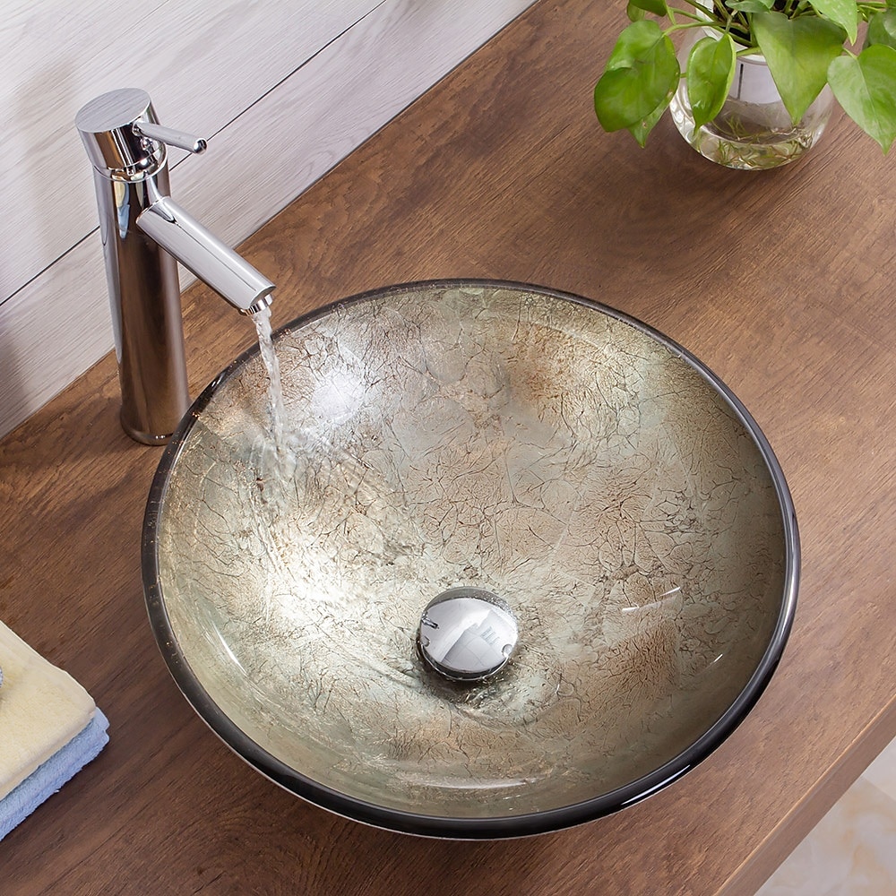 lavandino da appoggio per il bagno con rubinetto e scarico, lavabo combinato con tubo di scarico, lavabo da appoggio per il bagno, lavabo in vetro temperato, lavabo da appoggio, lavabo da appoggio del 2025 a $323.99 –P8