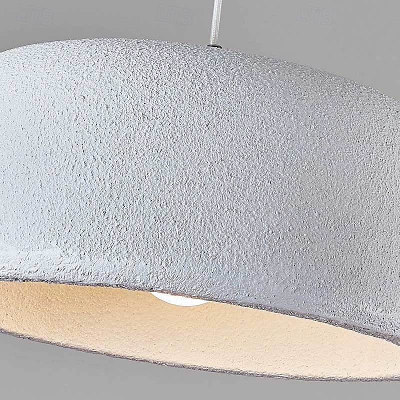 lampada a sospensione in resina bianca e tortora a cupola wabi-sabi lampada a sospensione in finto cemento lampada a sospensione altezza regolabile 40/60 cm 85-265v del 2025 a $279.99 –P3