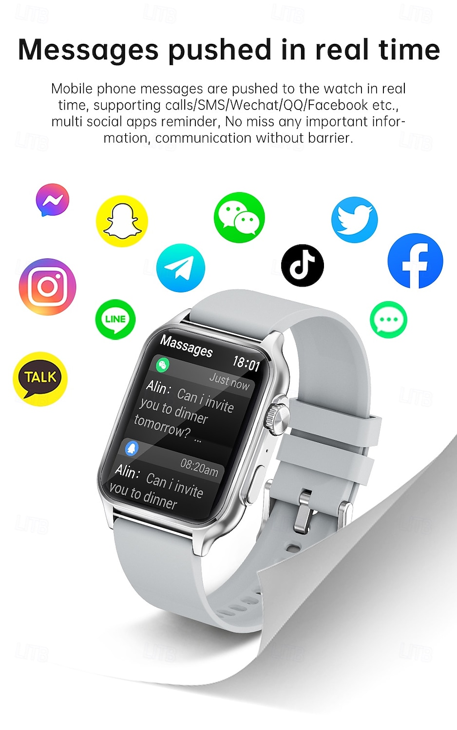 iMosi KT64 Smart Watch 1.96 inch Smartwatch Fitness Running Watch Bluetooth Pedometer Call Reminder Sleep Tracker Compatible with Android iOS Women Men Hands-Free Calls Waterproof Media Control IP 67 2025 - $42.99 –P5