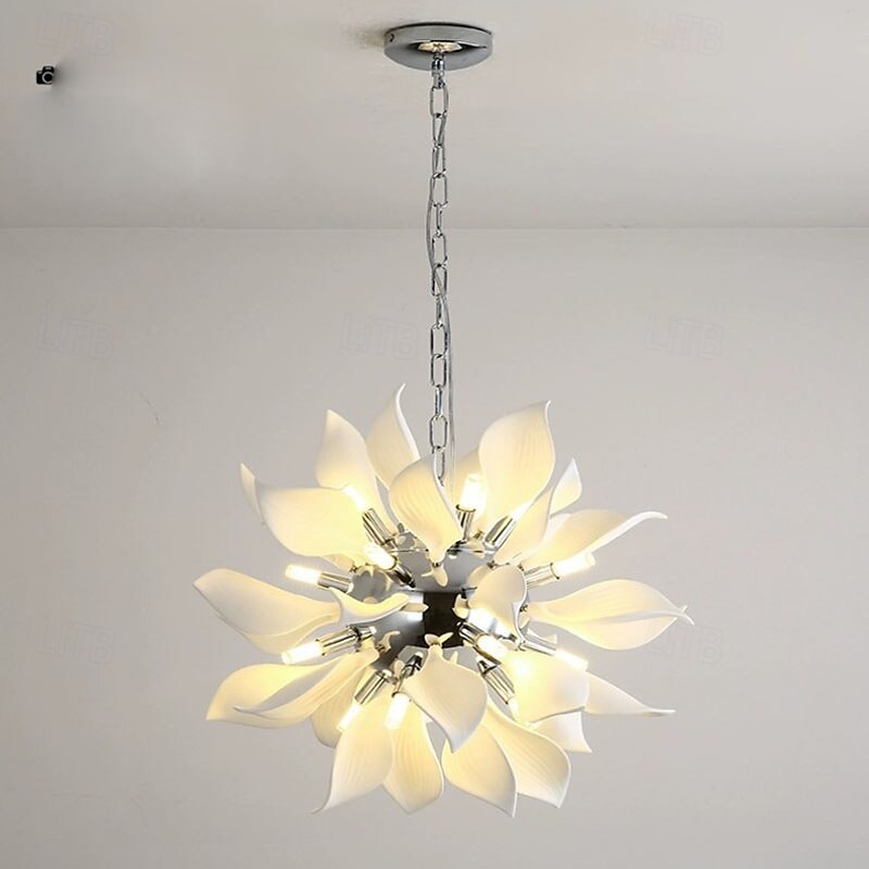 Lámpara colgante de lujo moderna para comedor, lámpara colgante de cerámica blanca para dormitorio, lámparas decorativas LED 110-240 V 2025 - $550.39 –P5