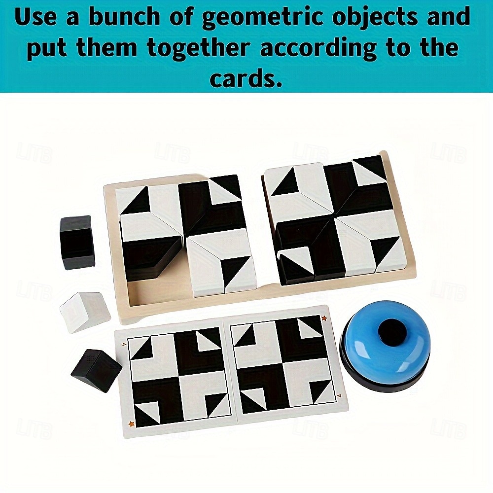 3D Difficult Block Game Show Your IQ To The Fullest Putt These Geometric Objects Together To Form A Whole According To The Card's Requirements Holiday Gift halloween christmas gift 2025 - $31.99 –P5