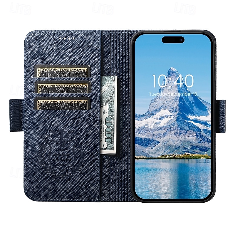 Phone Case For iPhone 16 15 14 Pro Max Plus iPhone 13 12 Pro Max Wallet Case with Stand Holder Magnetic Card Slot Retro TPU PU Leather 2025 - $25.99 –P7