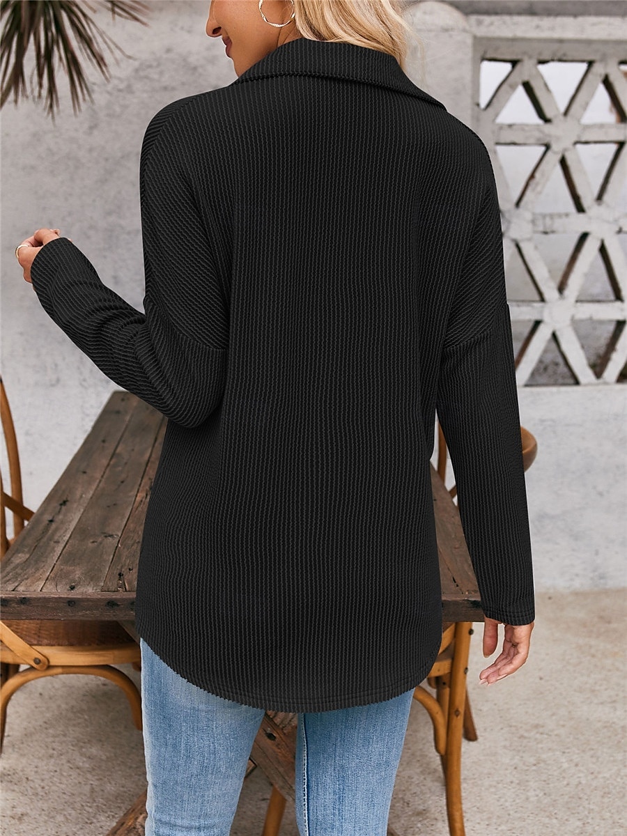 Women's Casual Jacket Outdoor Street Daily Wear Fall Regular Coat Regular Fit Thermal Warm Breathable Stylish Casual Jacket Long Sleeve Stripes and Plaid with Pockets Print Black Blue Khaki 2025 - $34.99 –P10