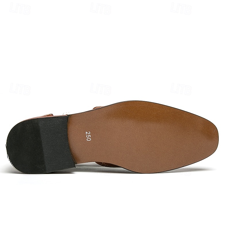 Zapatos Oxford con punta de ala en marrón y blanco para hombre, zapatos de vestir vintage de cuero genuino inspirados en Gatsby para fiestas, bodas y eventos formales de la década de 1920. 2026 - $59.99 –P4