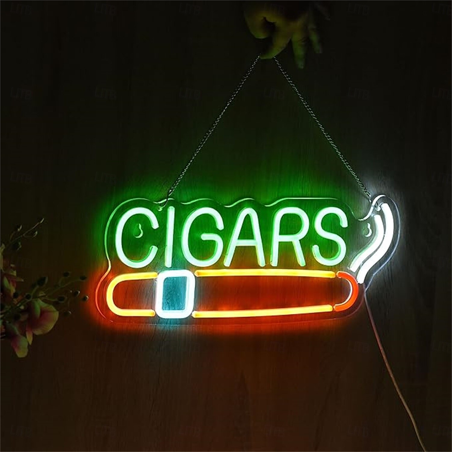 Enseigne au néon à LED pour magasin de cigares, lumière au néon à intensité variable faite à la main alimentée par USB pour bar, salon, café, fête, décoration de magasin de tabac de 2025 ? $59.99 –P4