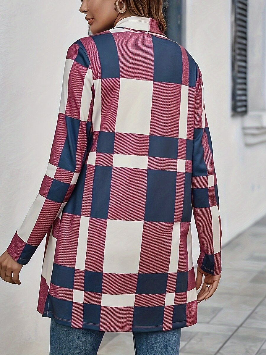 Damen Freizeitjacke Outdoor Patchwork Patchwork Windundurchlässig Modisch Regular Fit Oberbekleidung Langarm Herbst Rosa S 2025 - $37.99 –P3