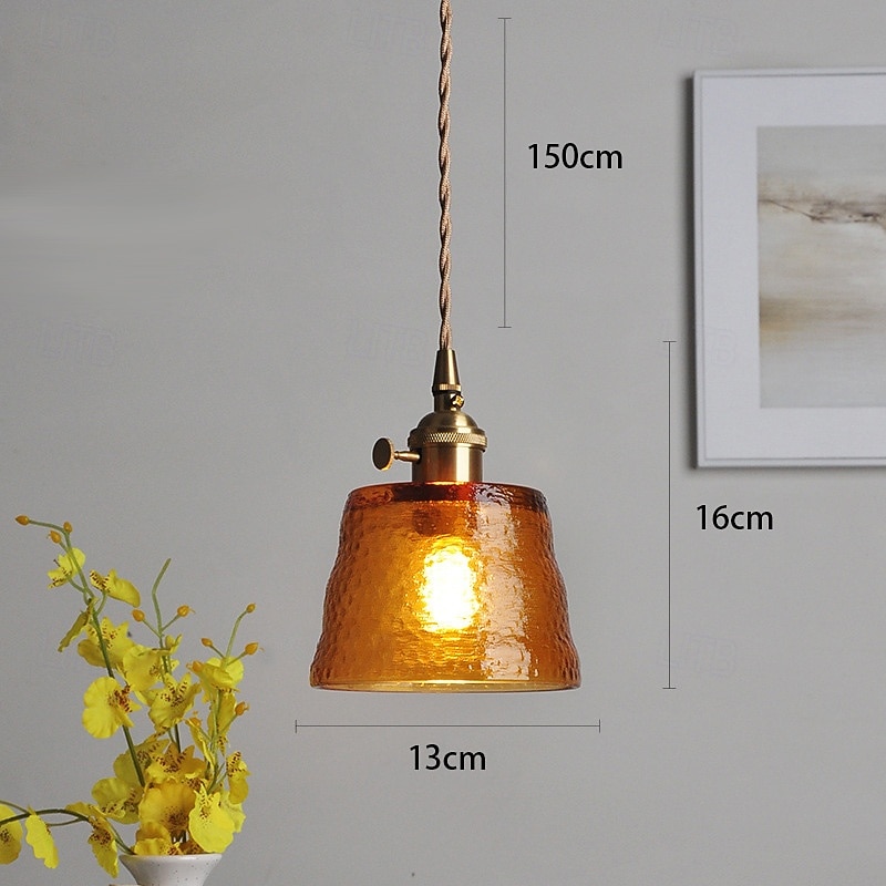 Mini pandantiv din sticlă transparentă cu întrerupător lampă vintage rustică mică pandantiv lumina retro fermă pandantiv iluminat decorativ pandantiv pentru hol noptieră peste masă 2025 - $62.99 –P3