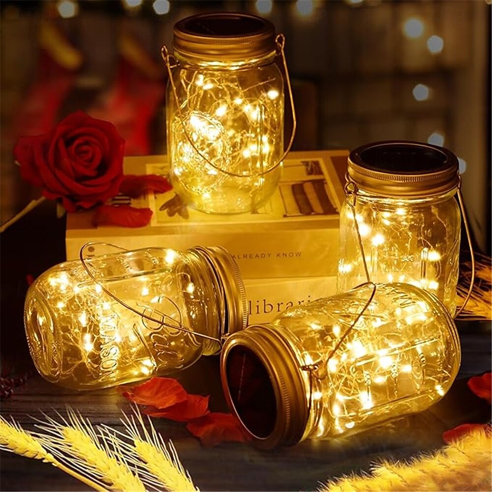 6 τμχ 2m ηλιακά φωτάκια φαναριού led, 20 led φωτάκια κήπου για χριστουγεννιάτικο γάμο & διακόσμηση εξωτερικού χώρου ζεστό λευκό, λευκό, μωβ, ροζ, κόκκινο, πράσινο, μπλε και κόκκινο χρώμα πηγής 2025 - $39.99 –P7