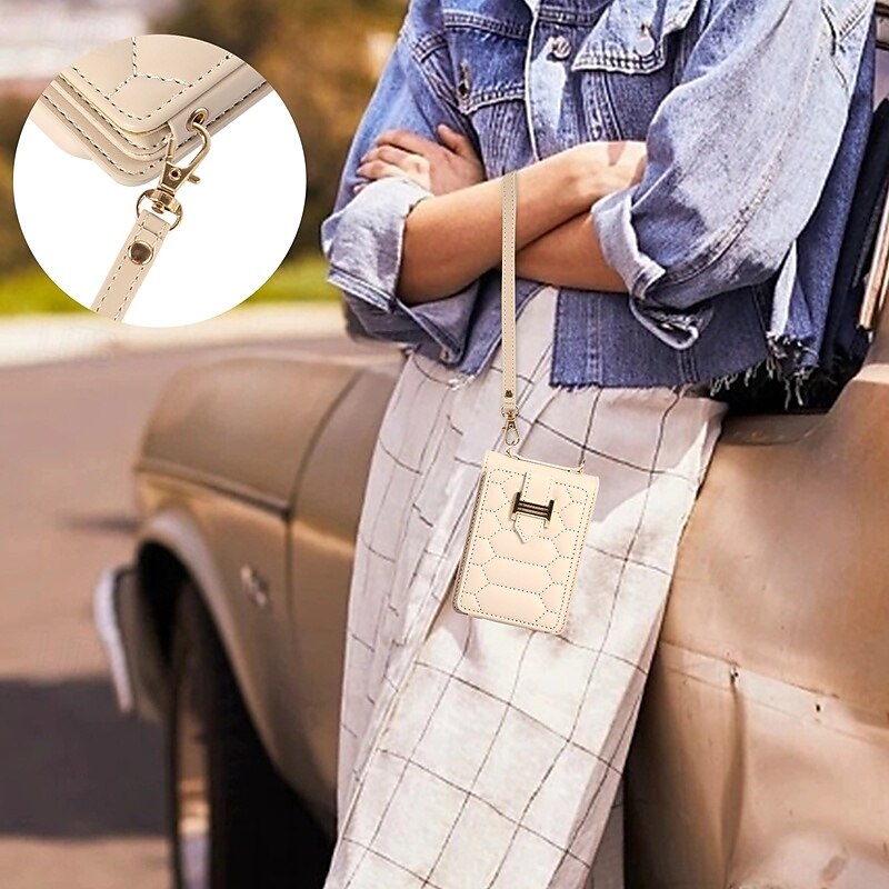 Phone Case For Z Flip 5 Z Flip 4 Z Flip 3 Back Cover with Stand Holder with Lanyard with Wrist Strap Retro TPU PU Leather 2025 - $23.99 –P6