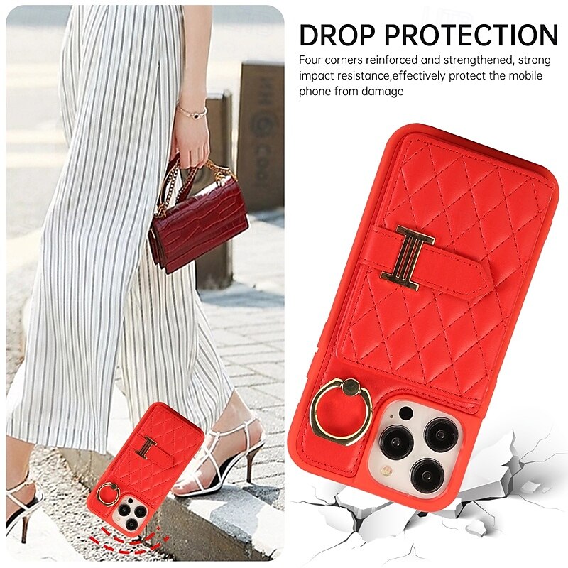 Phone Case For iPhone 16 Pro Max Plus iPhone 15 Pro Max Plus iPhone 14 13 12 11 Pro Max Plus iPhone 14 Pro Max iPhone 13 12 11 Pro Max Back Cover with Stand Holder with Lanyard with Wrist Strap Retro 2025 - $20.99 –P12