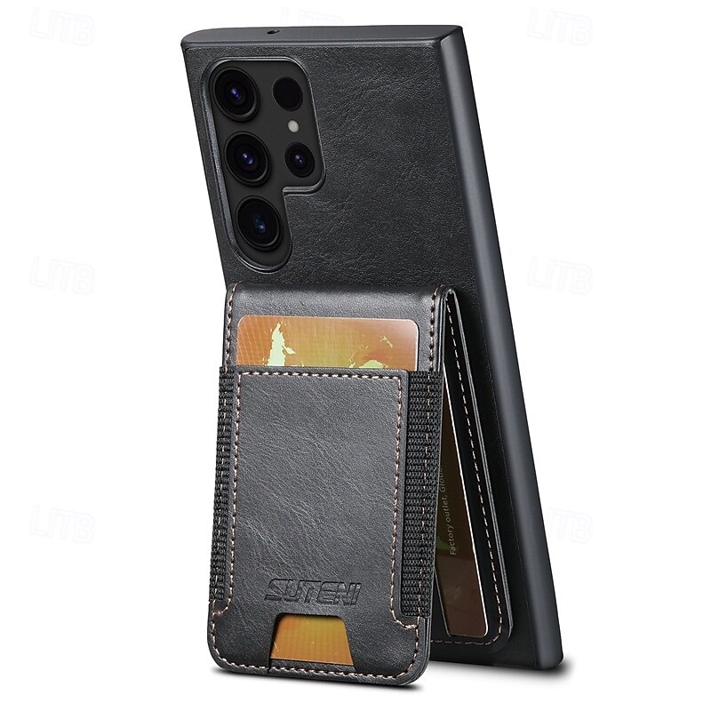 telefon Maska Pentru S24 Ultra Plus S23 Ultra Plus S22 Plus Ultra S25 Ultra Capac Spate rezista Loc pentru card Anti Șoc Retro TPU PC PU piele 2025 - $19.99 –P4