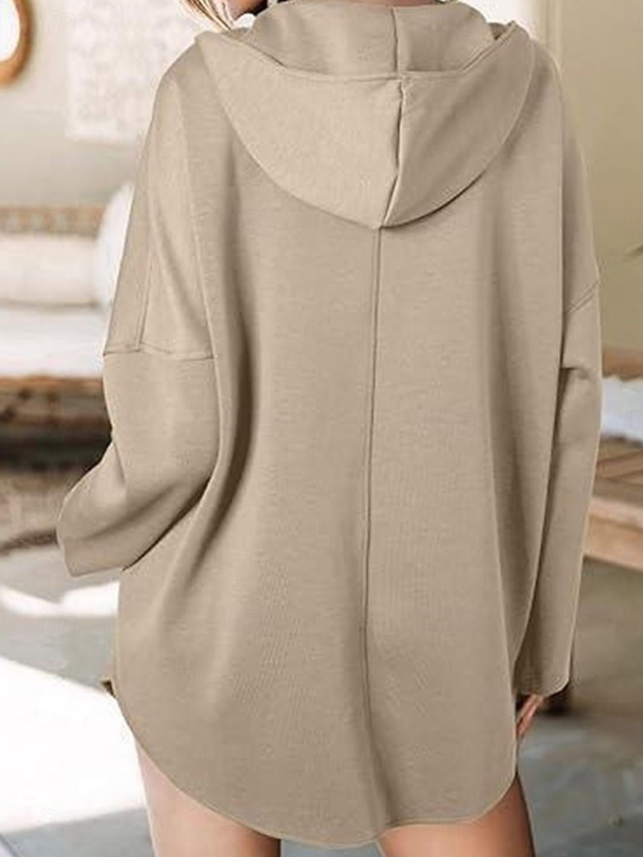 női pulóver alkalmi sima utcai napi ruha garbó patchwork hosszú ujjú fehér khaki szürke ősz tél 2025 - $35.99 –P5