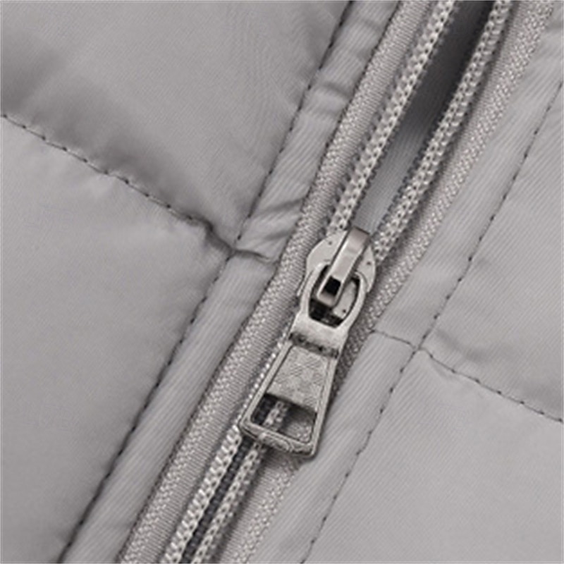Herren Puffer Weste Kapuzenweste Gepolstert Weste Steppweste Täglich Verabredung Urlaub Modisch Brautkleider schlicht Herbst Winter Tasche Polyester warm halten Komfortabel Feste Farbe Reisverschluss 2025 - $27.99 –P9