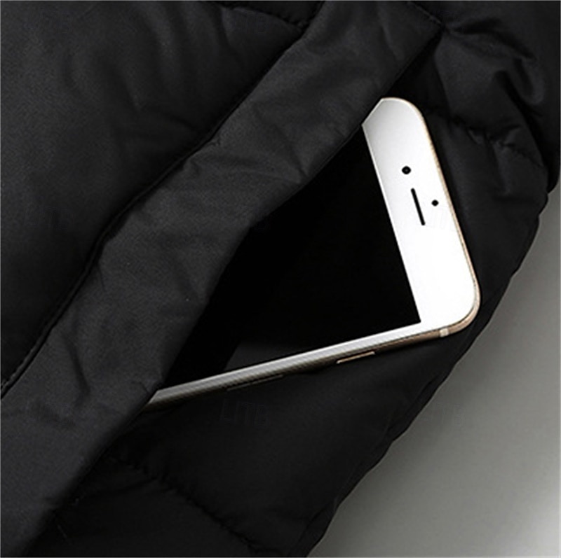 Herren Puffer Weste Kapuzenweste Gepolstert Weste Steppweste Täglich Verabredung Urlaub Modisch Brautkleider schlicht Herbst Winter Tasche Abnehmbare Kapuze Polyester warm halten Komfortabel Feste 2025 - $44.99 –P8
