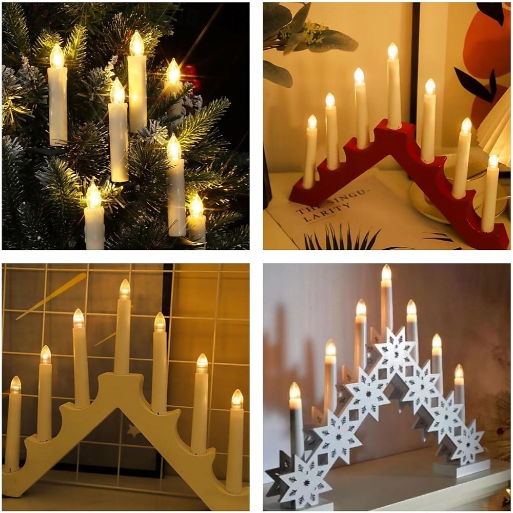 e10 stearinlys lyspærer 34v 3w varmhvite erstatningspærer for buelys fairy lights konisk stearinlys topp stearinlys 10stk 2025 - $10.99 –P4