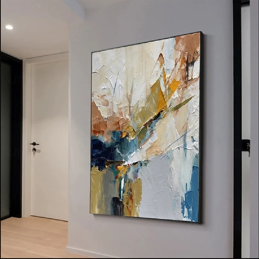 handgemachtes handgemaltes 3D abstraktes Ölgemälde Wand modernes abstraktes grünes Leinwandgemälde Wohndekoration Dekor Leinwandgemälde für Schlafzimmer Wohnzimmer Kunstwerk 2025 - $116.99 –P1