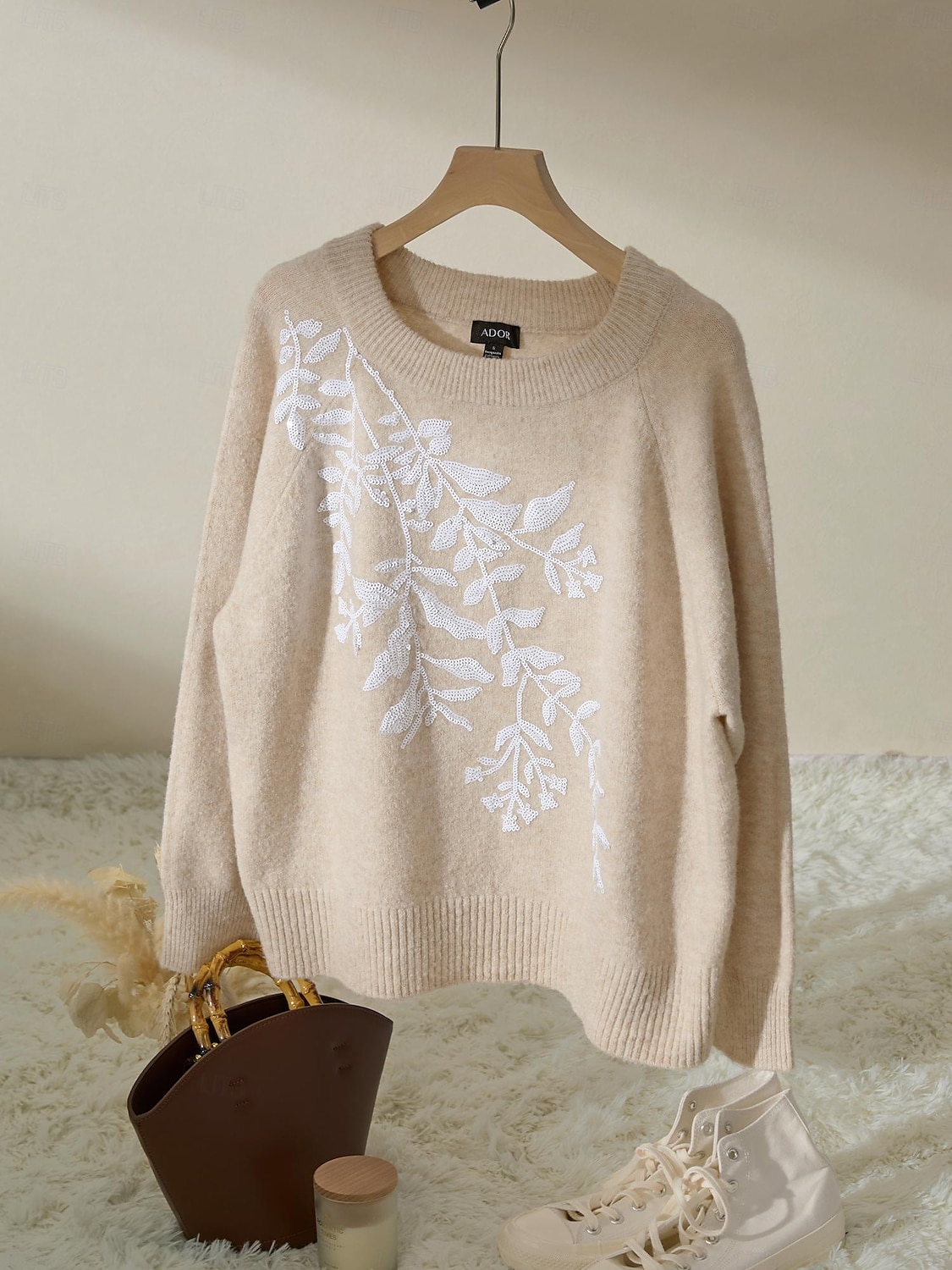 pull en laine mélangée brodé en tricot de 2025 ? $69.99 –P6
