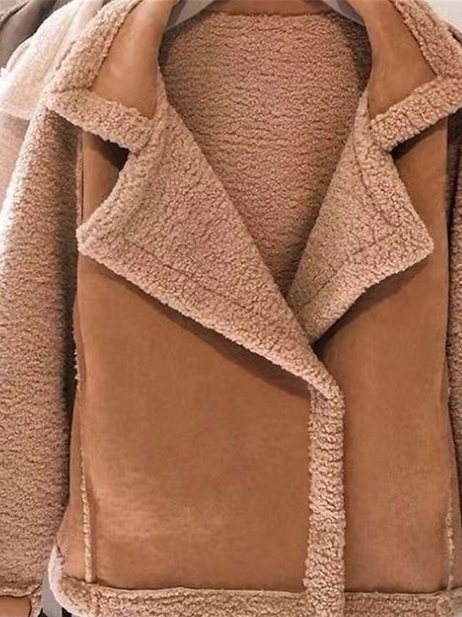 Dame Fleece-jakke Teddyfrakk Hettegenser Hold Varm Pustende Knapper Lomme Fleece Lined Fritid عادي Feriereise Gate Dagligdagstøy Ut på byen Enkeltkneppet Normal Aftæpning Normal Langermet Yttertøy 2025 - $45.99 –P3