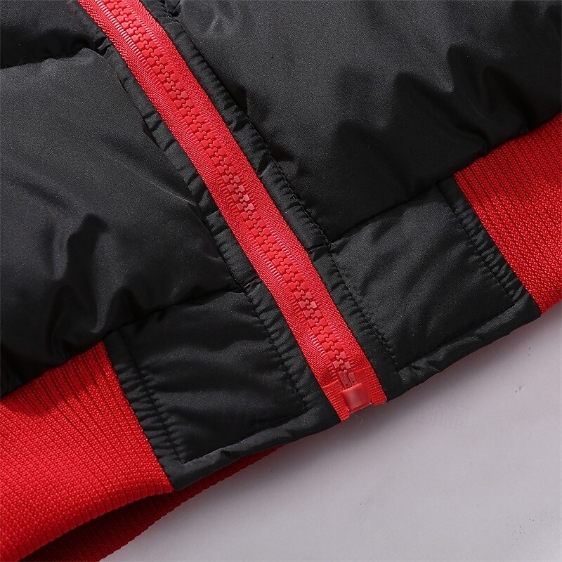 Pánské Puffer Vesta Vesta s kapucí S vycpávkou Vesta Prošívaná vesta Denní Rande Dovolená Módní Na běžné nošení Podzim zima Kapsy Polyester Zahřívací Pohodlné Barevné bloky Zip Kapuce Běžný Čern 2025 - $39.99 –P13