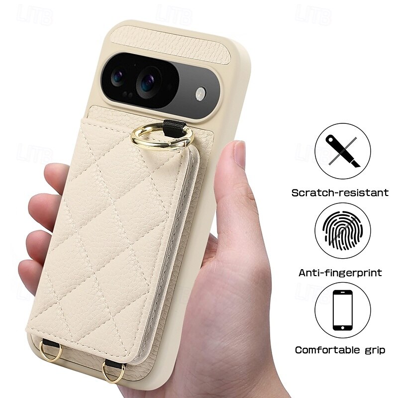2025年 電話 ケース 用途 ピクセル9プロ ピクセル9プロXL Pixel 8 Pro Pixel 8 ピクセル9 バックカバー スタンド付き ストラップ付き カード挿入口 レトロ風 TPU PUレザー コレクション – $23.99 –P11
