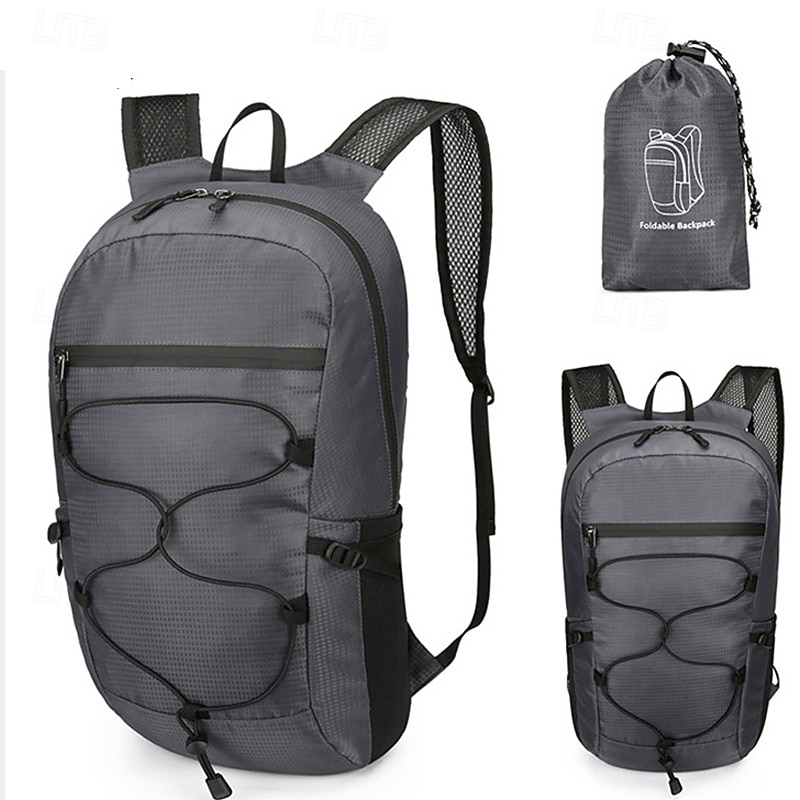 15 L Zaino giornaliero Zaino per escursioni Cerniera Multi-tasche Impermeabile alla pioggia Design Anatomico Indossabile Durevole Esterno Escursionismo Campeggio Militare Nylon Grigio scuro Nero Blu del 2025 a $19.99 –P14