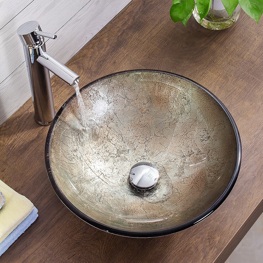 lavandino da appoggio per il bagno con rubinetto e scarico, lavabo combinato con tubo di scarico, lavabo da appoggio per il bagno, lavabo in vetro temperato, lavabo da appoggio, lavabo da appoggio del 2025 a $323.99 –P9