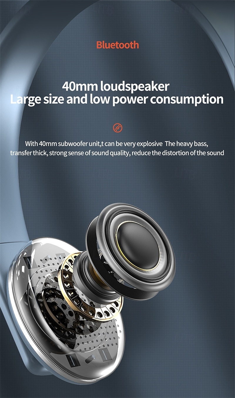 2025年 ワイヤレス Bluetooth ヘッドセット 音楽 ダブルベース ステレオ ノイズキャンセリング 通話 ヘッドフォン  コレクション – $29.99 -P5