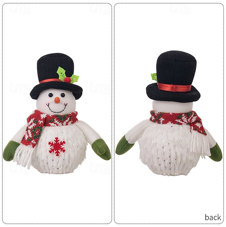Figurine en peluche de bonhomme de neige de Noël illuminée, décoration de fenêtre de table à LED pour la décoration intérieure des vacances, accent de fête de cuisine à domicile de Noël d'hiver de 2025 ? $16.49 –P6
