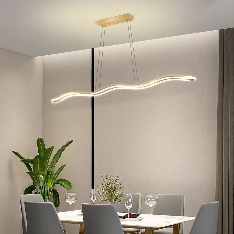 100 cm Design Singolo Lampada a sospensione Metallo Gel di Silice Moderno Stile Nordico 110-120V 220-240V del 2025 a $135.99 –P9