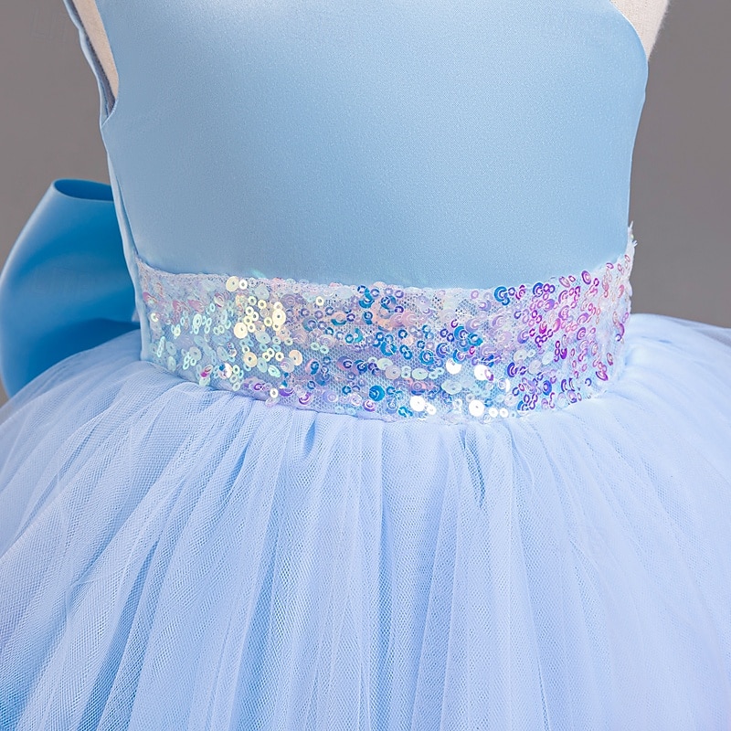 kinderkleidung Mädchen Party Kleid Feste Farbe Blume Ärmellos Besondere Anlässe Modisch Prinzessin Polyester abendkleider Sommer Frühling 2-8 Jahre Mehrfarbig Gelb Rosa 2025 - $35.99 –P14