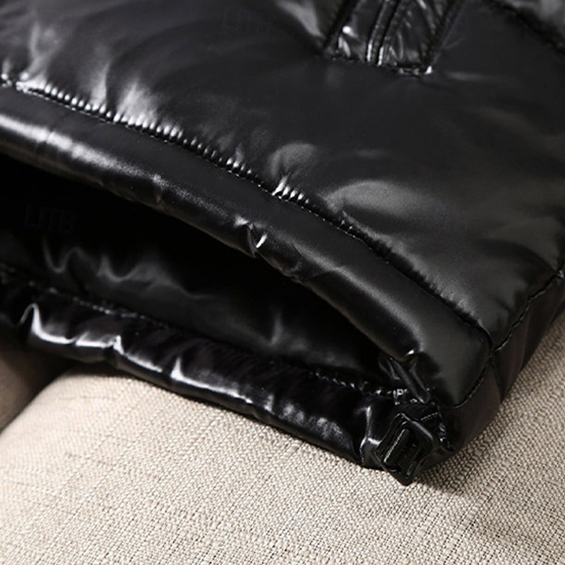 Homme Veste d'Hiver Doudoune Rembourré Poche Duvet de Canard Blanc Usage quotidien Rendez-vous Vacances Normal Mode Décontractées Confortable Chaud Automne hiver Couleur unie / unie Noir Rouge de 2025 ? $69.99 –P6