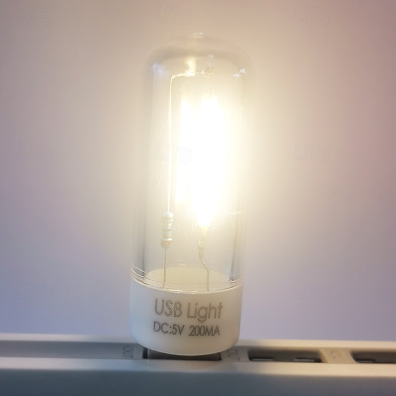 1 luz nocturna USB, teclado de computadora, luz portátil para dormitorio de estudiantes para acampar al aire libre y uso en interiores 2025 - $6.99 –P15