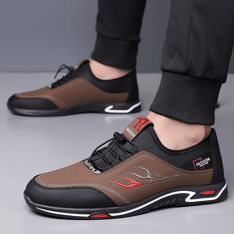 chaussures de sport à enfiler pour hommes avec motif flamme – baskets de sport légères et confortables pour une tenue décontractée et active de 2025 ? $46.99 –P2