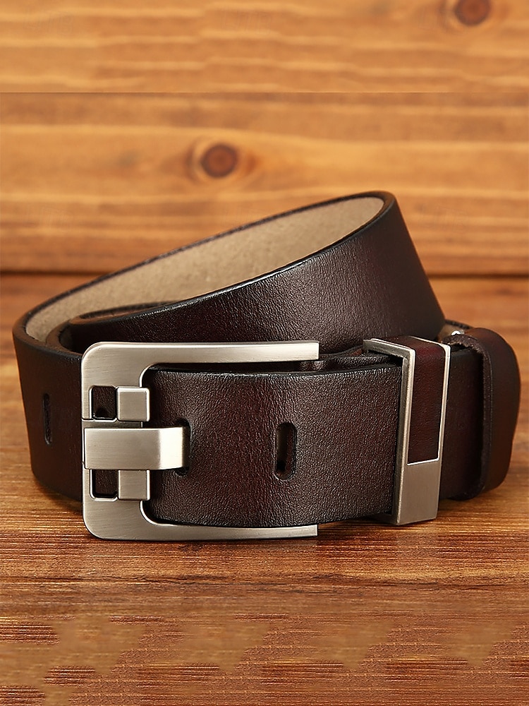 ceinture en cuir pour homme avec boucle en métal élégante – durable et réglable pour une tenue décontractée et formelle de 2025 ? $19.99 –P3