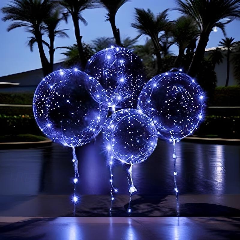 LED Balloons Light Up BoBo Balloons in Warm White & Colorful Luminous Transparent Bubble for Indoor/Outdoor Birthday Party, Wedding Decor &  Gift 20/10/4pcs 2026 - $17.99 –P14
