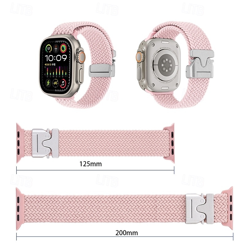 Sport Band Compatible with Apple Watch band 38mm 40mm 41mm 42mm 44mm 45mm 49mm Braided Adjustable Fabric Strap Replacement Wristband for iwatch Ultra 2 Series 9 8 7 SE 6 5 4 3 2 1 2026 - $15.99 –P11