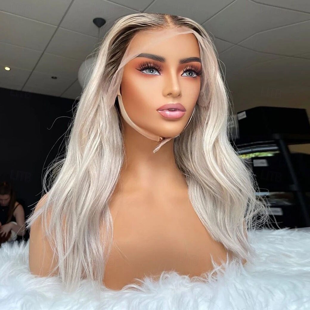 Echt haar 4x13 Sluiting Pruik Korte bob Braziliaans haar Golvend Meerkleurig Pruik 130% 150% Haardichtheid Ombre-haar Natuurlijke haarlijn 100% Maagd lijmloze Voor Dames Kort Kanten pruiken van echt 2025 - $236.39 –P1