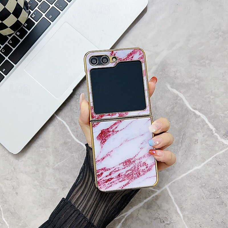 telefon Etui Til Samsung Galaxy Z Flip 5 Bakdeksel Støtsikker Kontor / Bedrift Herdet glass Belegg 2025 - $23.99 –P5
