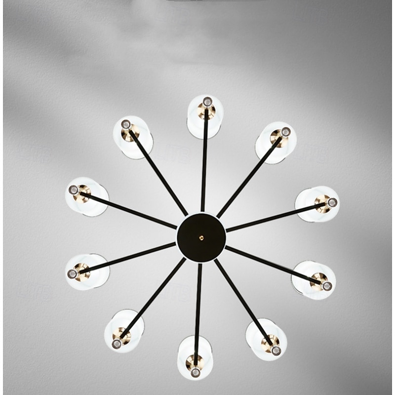 moderne lysekrone taklampe led pendellys moderne innfelt taklampe for spisestue stue svart gylden 6/8/10/15-lys 110-240v 2025 - $208.03 –P6