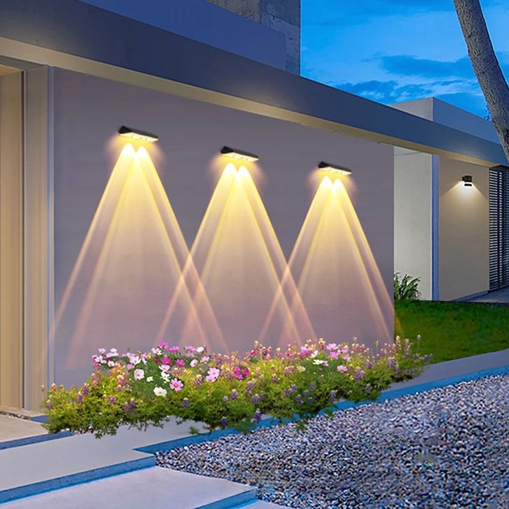 2/4 шт., солнечный светильник для ограждения, rgb, меняющий цвет, уличный солнечный настенный светильник, садовый декор, ступенчатый светильник, IP65, водонепроницаемый светильник для дорожки, 2026 - $40.99 –P13