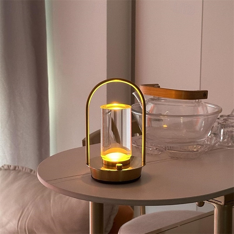 lampada da tavolo ricaricabile usb senza fili dimmerabile tricolore lanterna da comodino luce notturna da tavolo luce d'atmosfera touch per casa hotel campeggio luce tavolo da pranzo illuminazione 1 del 2025 a $43.99 –P4