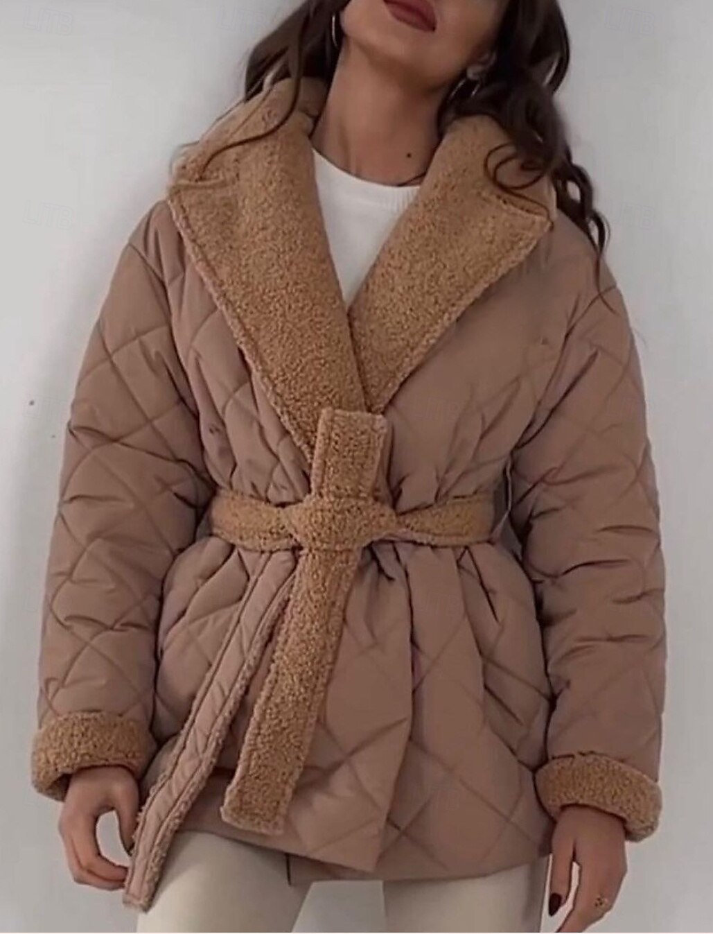 damejakke fleece jakkeslag kort bomullspolstret jakke 2025 - $73.99 –P5