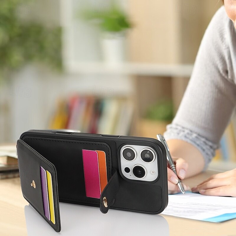 telefono Custodia Per iPhone 16 Pro Max Plus iPhone 15 Pro Max Plus iPhone 14 13 12 Pro Max Plus iPhone 14 Pro Max iPhone 13 12 Pro Max Per retro Con supporto A specchio con cordino Retrò TPU pelle del 2025 a $14.99 -P4