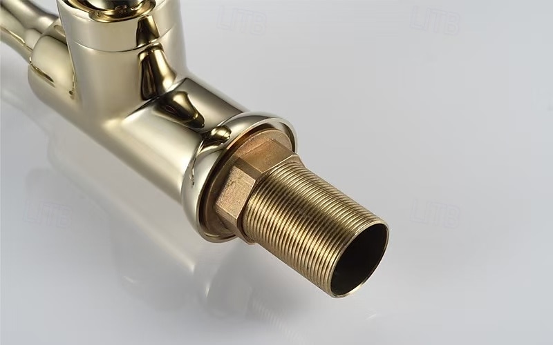 konyhai csaptelep 360 forgó antik mosogató csaptelep csaptelep divat arany mosogató csap réz hideg-meleg mosdócsap 2026 - $155.99 –P8